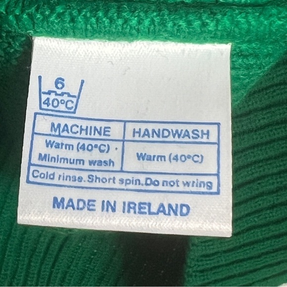 Quill's Woolen Market Sweater Vintage Shamrock Ireland Hand Crafted Size Small - Picture 8 of 11